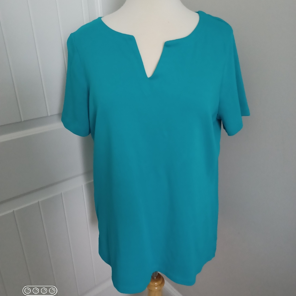 NWOT Kim Roger's pullover top. Sz L color Jade ####E16